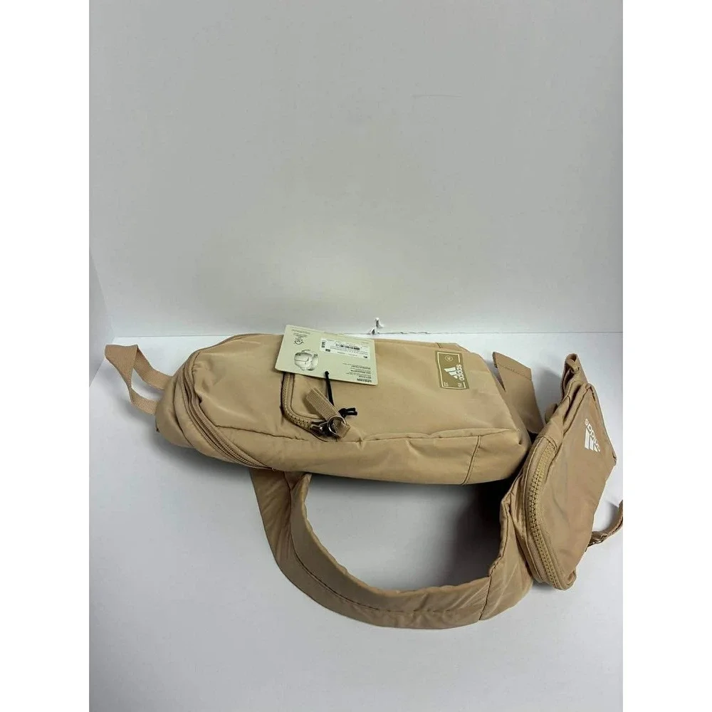 Adidas Essentials 2 Sling Crossbody Bag Backpack Magic Beige Off White Gilver